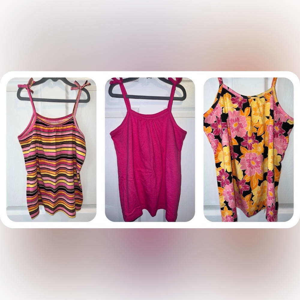 Girl’s sz 14 Tie Shoulder Tank Top Bundle